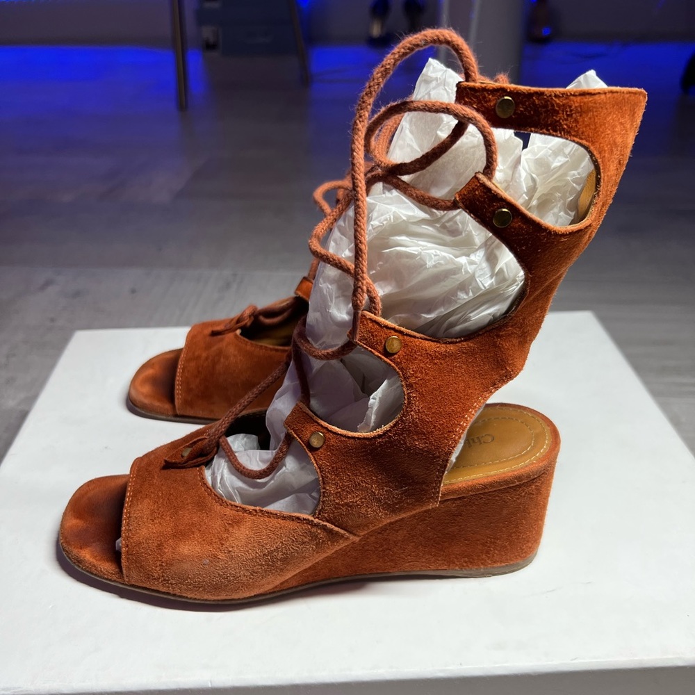 Chloe Sierra Camoscio Heels Size 6.5 (36.5)
